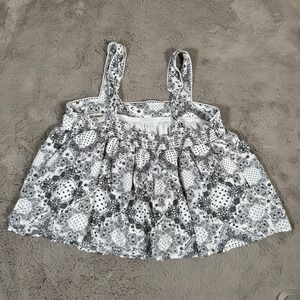 In Loom‎ Bandana Print Tank Top Smocked Sleeveless Casual Summer Fairy Y2K